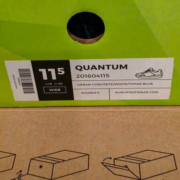 KURU Womens Quantum Sneaker Gray Blue Orthopedic Support Athletic Shoes Size 8.5 - Picture 10 of 11